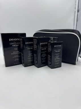 Pevonia Spa Care For Him Set Collagen Face Balm Shaving Eye Kit NEW
